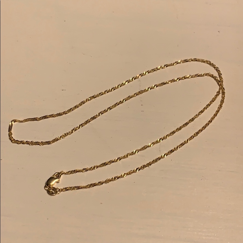 14k Sing cut chain